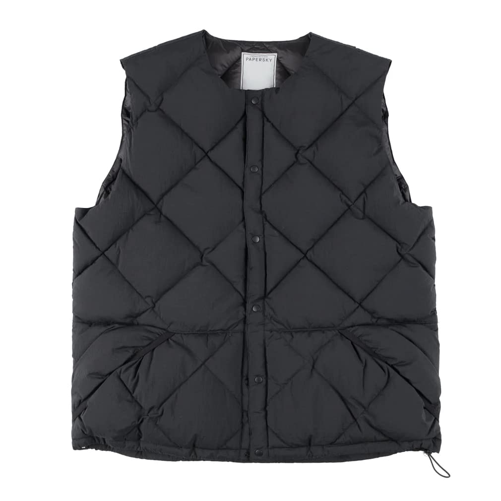 PAPERSKY ペーパースカイ ミドルレイヤーダウンベスト ブラック Amazon.co.jp: PAPERSKY WEAR ペーパースカイウェア ミドルレイヤー